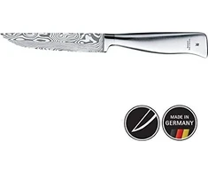 WMF Nóż damasceński Grand Gourmet, universalus peilis 23 cm, 120-warstwowa stal damasceńska, wydajność cięcia, drewniana kaseta, ostrze 11 cm