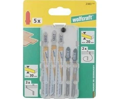 Wolfcraft 5 pjovimo diskai - T formos rankena, kietmedžio, medžio su vinimis