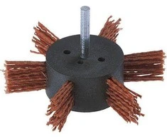 Nailoninis apvalus šepetys Wolfcraft 100x10 mm; HEX 1/4'' grubus