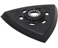 Wolfcraft Trikampis šlifavimo diskas (su velcro tvirtinimo sistema), SL Wolfcraft, kraštinės ilgis: 95 mm. Idealus darbui kampuose – Starlock