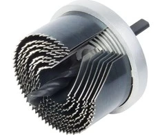 7 dalių gręžimo karūnėlių rinkinys Wolfcraft 2160000; 25/32/38/45/50/56/62 mm