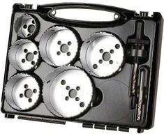 Wolfcraft BiM skylių pjūklų komplektas 40 - 86 mm - elektros instaliacijai