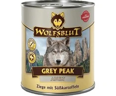 Wolfsblut Pilkas Peak šlapias šunų ėdalas su ožkomis ir saldžiomis bulvėmis, 800g