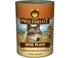WOLFSBLUT Wide Plain Horse meat with sweet potatoes – drėgnas ėdalas šunims – 395g