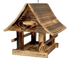 Wood OK XXL dydžio medinė lesyklėlė paukščiams