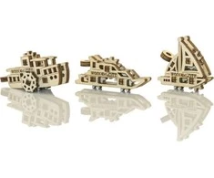 Dėlionė WOODEN CITY 3D Medinis Puzzles - Laivai