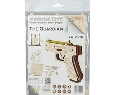 woodencity WOODEN CITY 3D Mediniai Dėlionės BRT-9 Pistoletas