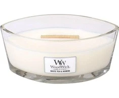 WoodWick Aromatinė žvakė (White Tea &amp; Jasmine), 453,6 g