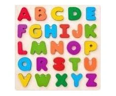 WOODYLAND Puzzle ABC litery na planszy 90634 06345