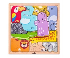 Dėlionė Woody Puzzle kształtów - Zwierzęta 91995
