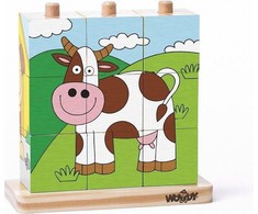 Woodyland kubinių ūkių blokai ant stulpų