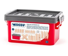 WOODYLAND bėgių rinkinys plastikinėje dėžutėje, 20 vnt. 92108 21089