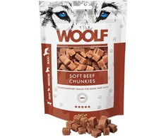 WOOLF Soft jautienos gabaliukai - šunų ir kačių skanėstai - 100g