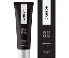 Woom Carbon+ balinanti juoda dantų pasta su aktyvuota anglimi 75ml