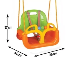 WOOPIE 3in1 sūpynės Swing oranžinės spalvos