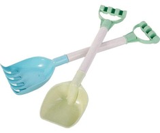 WOOPIE Smėlio rinkinys Šakutė ir Kastuvas 51 cm Ekologiška Biodegraduojama Medžiaga