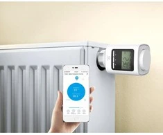 Išmanių termostatų komplektas, 2x termostatai + ZigBee - Wi-Fi stotelė, TUYA, valdomas programėle, WOOX