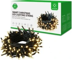Išmani LED lauko girlianda, 230Vac, 20m, 200 x LED, šiltai balta 3500K, Wi-Fi, TUYA / Smart Life, WOOX