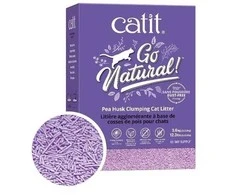 Catit - Go Natural! Pea Husk Pellet Clumping Cat Litter - Lavender Scent - 2 x 2.8kg (5.6kg)