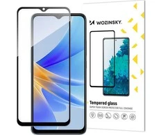 Wozinsky Grūdintas stiklas 9H viso ekrano Oppo A17 su juodu Full Glue rėmeliu