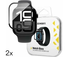Wozinsky Full Glue Apsauginis stiklas with Juodas Frame Apple Watch Series 10 46mm (2 vnt.)