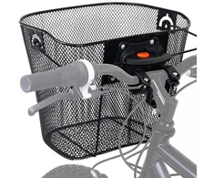 Wozinsky WKM-MM metal handlebar bicycle basket - juodas