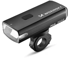Wozinsky Front Bike Light + USB-C kabelis (3000 lm) – juodos spalvos
