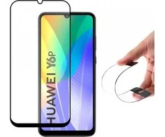 Wozinsky Full Cover Flexi Nano Glass Hybrid Ekrano apsauga with frame Huawei Y5p su juodos spalvos krašteliu
