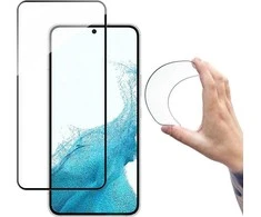 Wozinsky Full Cover Flexi Nano Glass Film apsauginis stiklas su rėmeliu Samsung Galaxy S22 + (S22 Plus) Transparent
