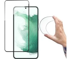 Wozinsky Full Cover Flexi Nano Glass Film apsauginis stiklas su rėmeliu Samsung Galaxy S22 transparent