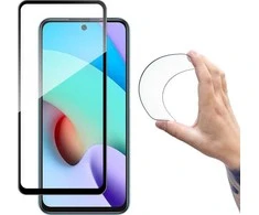 Wozinsky Full Cover Flexi Nano Glass plėvelė Apsauginis stiklas su rėmeliu Xiaomi Redmi 10 juodos spalvos
