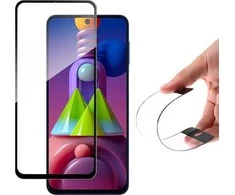Wozinsky Full Cover Flexi Nano Glass Hybrid ekrano apsauga su rėmeliu Samsung Galaxy M51 juodos spalvos