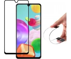 Wozinsky Full Cover Flexi Nano Glass Hybrid Ekrano apsauga with frame Huawei Y6p su juodos spalvos krašteliu