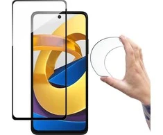 Wozinsky Full Cover Flexi Nano Glass plėvelė Apsauginis stiklas su rėmeliu Xiaomi Poco M4 Pro 5G Transparent
