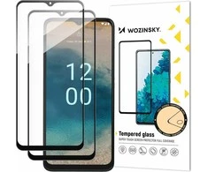 Wozinsky Rinkinys 2x Grūdintas stiklas 9H na cały ekran Nokia G22 su czarną ramką