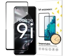 „Wozinsky Apsauginis stiklas Full Glue Super Tough“ ekrano apsauga, pilnai padengta rėmeliu, tinkamas dėklui „Oppo A76“ / „Oppo A36“ / „Realme 9i juodas“