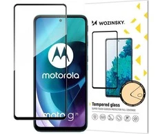 „Wozinsky Apsauginis stiklas Full Glue Super Tough“ ekrano apsauga, pilnai padengta rėmeliu, tinkamas dėklas Motorola Moto G71 5G juodas