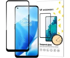 Wozinsky Super Tough Full Glue Apsauginis stiklas Full Screen su rėmeliu Case Friendly OnePlus Nord N200 5G juodos spalvos
