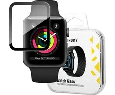 Wozinsky Hibridinis apsauginis stiklas Apple Watch 1/2/3 38mm Watch Glass juodas