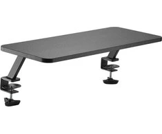 Laikiklis WP monitoriaus stovas, tvirtinamas prie stalo, juoda, metalinė/mdf plokštė, 20 kg keliamoji galia, Powerton, ergo