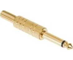 1182# Oem Kištukas AUX 6.3 mono auksinis - 10vnt