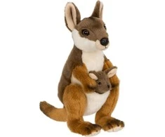 WWF Pliušinis žaislas - kengūra su jaunikliu, 20 cm
