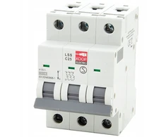 LSS C25 3P Grandinės pertraukiklis 3P C 25A 6kA AC, KOOP Elektro C25A LSS C25 3P