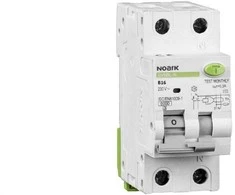 RCBO 1 fazės B16 (B 16A) + 30mA A tipo 2 polių 2P (230V AC) 2 modulių NOARK