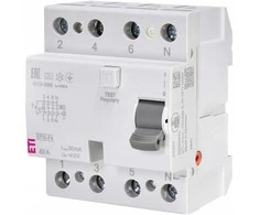 Srovės nuotėkio rėlė ETI EFI6-P4 A, 4P, 40 A, 415 V, 30 mA
