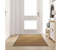 Durų kilimėlis Kremas ir juoda 120 x 250 cm Poliamidas ir PVC