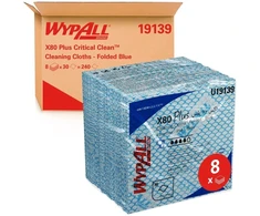 WYPALL Sulankstomos šluostės 35,5x33,5cm X80 Plus Critical Clean