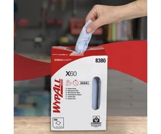 WYPALL Valymo šluostės ritinyje X60 General Clean, centrinis išvyniojimas, neaustinės, 150 lapelių, mėlynos (KC-WLP-8380)