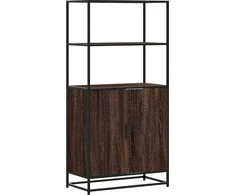 Highboard Rudas ąžuolas 68x35x139 cm Mediena ir metalas