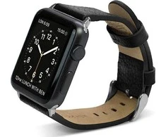 X-Doria Išmaniojo laikrodžio Apple odinis dirželis, Juodos spalvos, 38mm